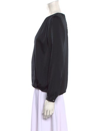 Vince Crew Neck Long Sleeve Blouse