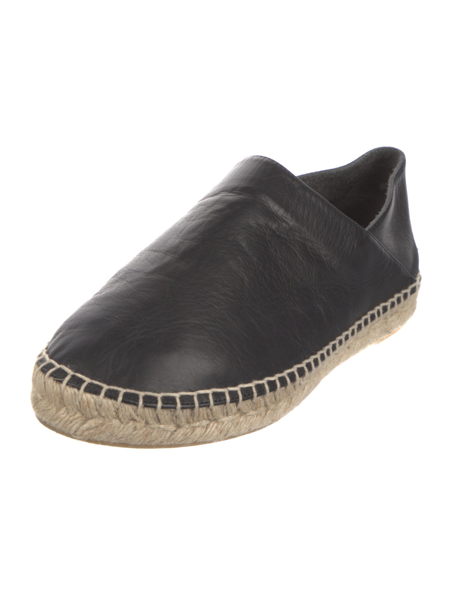 Vince Leather Whipstitch Trim Espadrilles