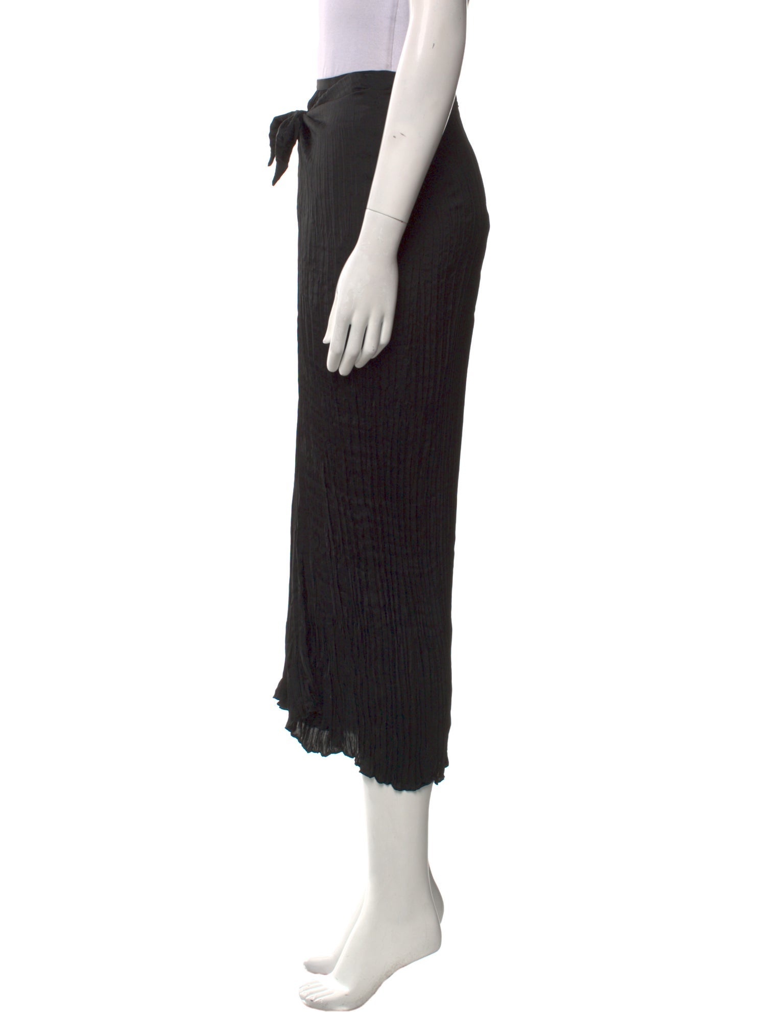 Vince Pleated Accents Midi Length Skirt