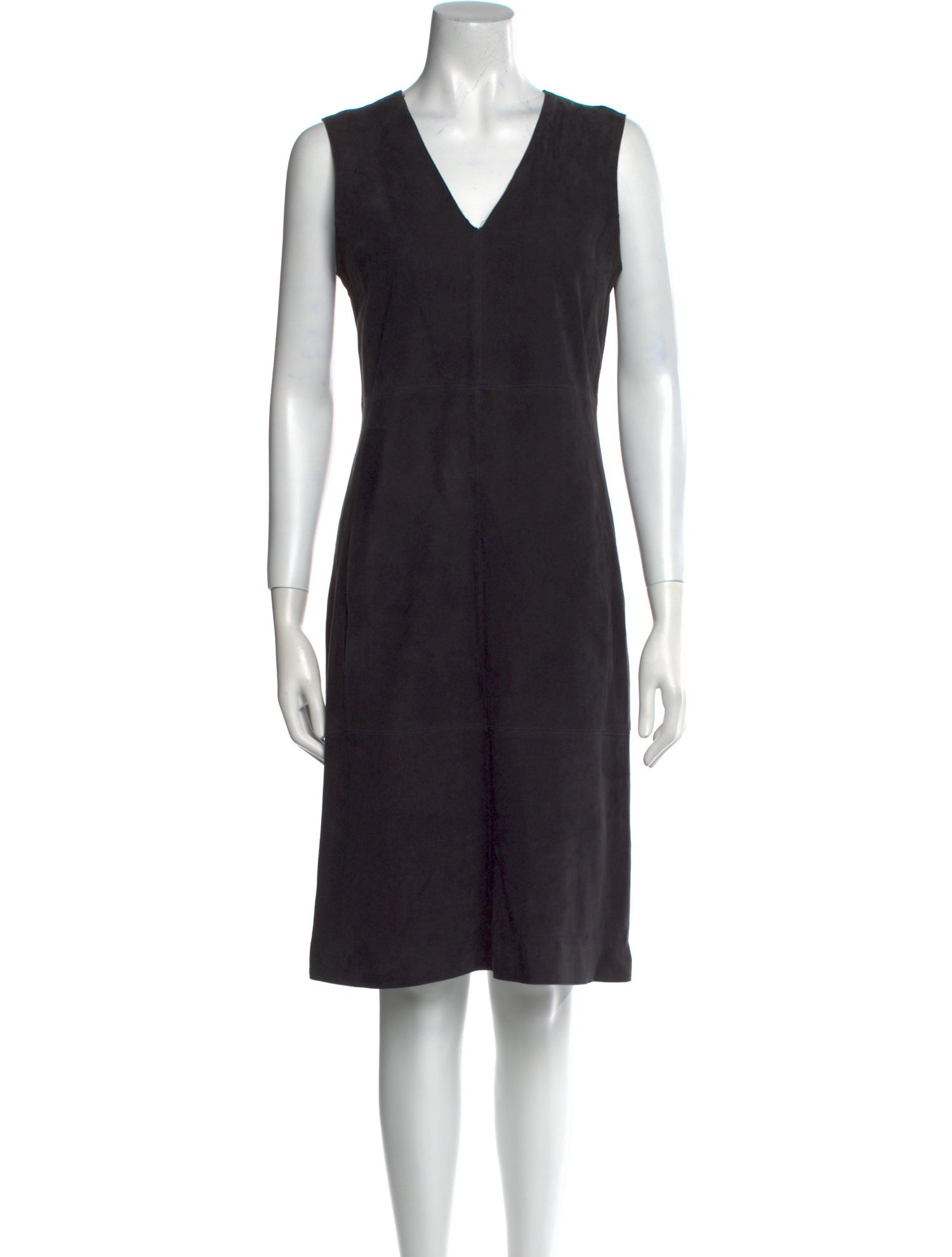 Vince Goat Leather Knee-Length Dress