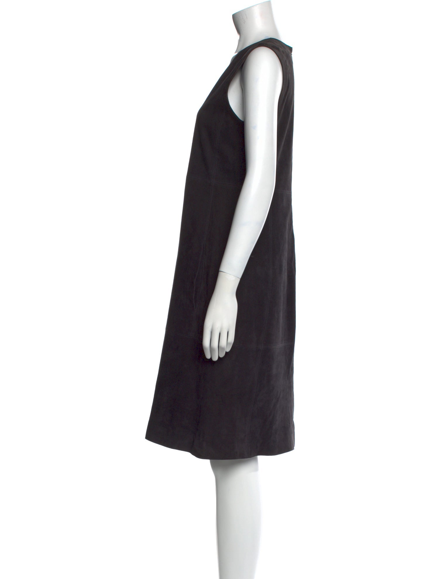 Vince Goat Leather Knee-Length Dress