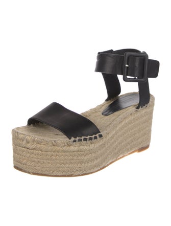 Vince Leather Printed Espadrilles