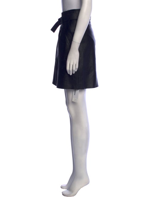 Vince Lamb Leather Mini Skirt