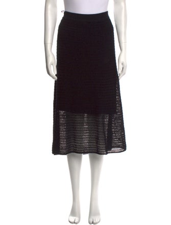 Vince Crochet Trim Midi Length Skirt