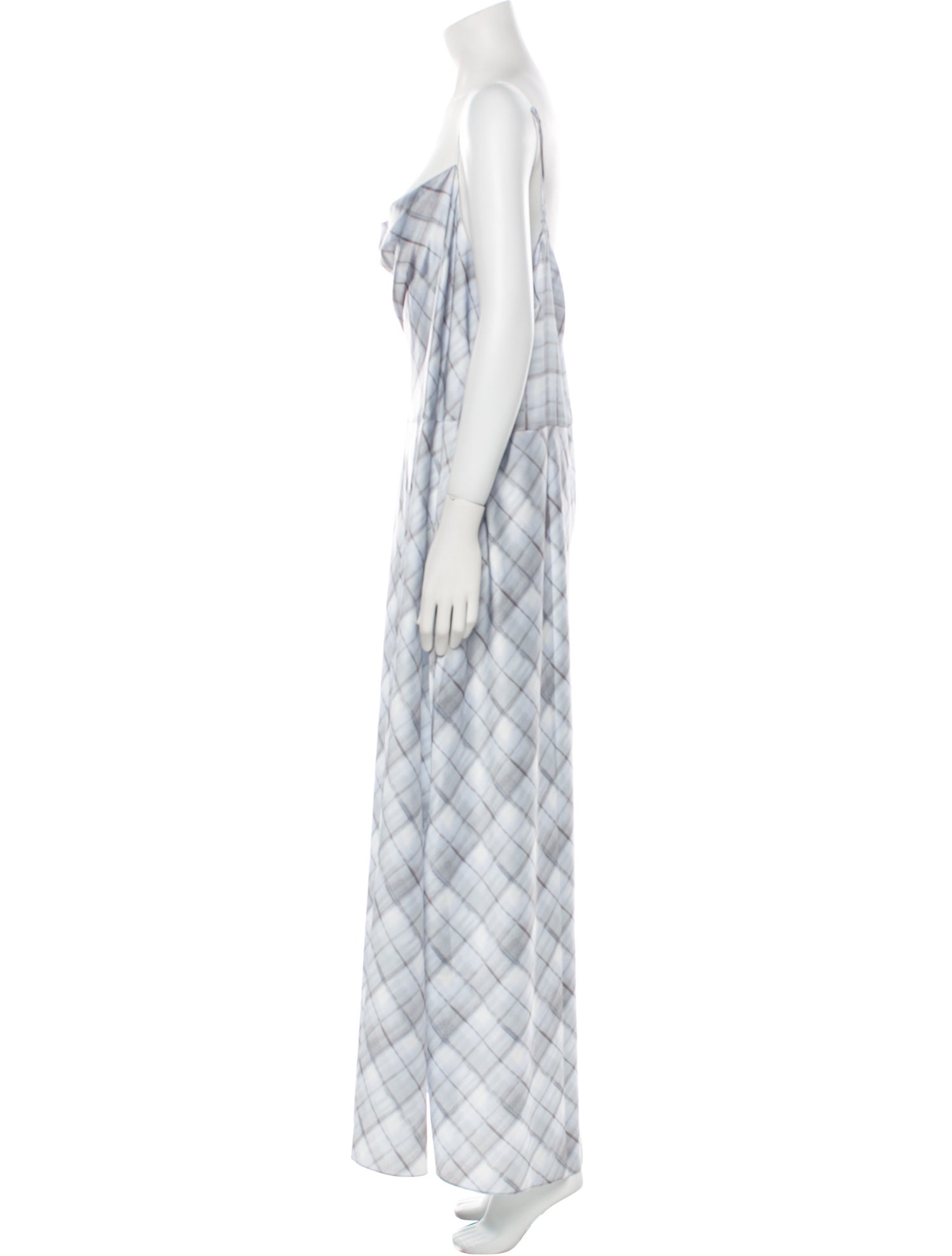 Vince Plaid Print Long Dress w/ Tags
