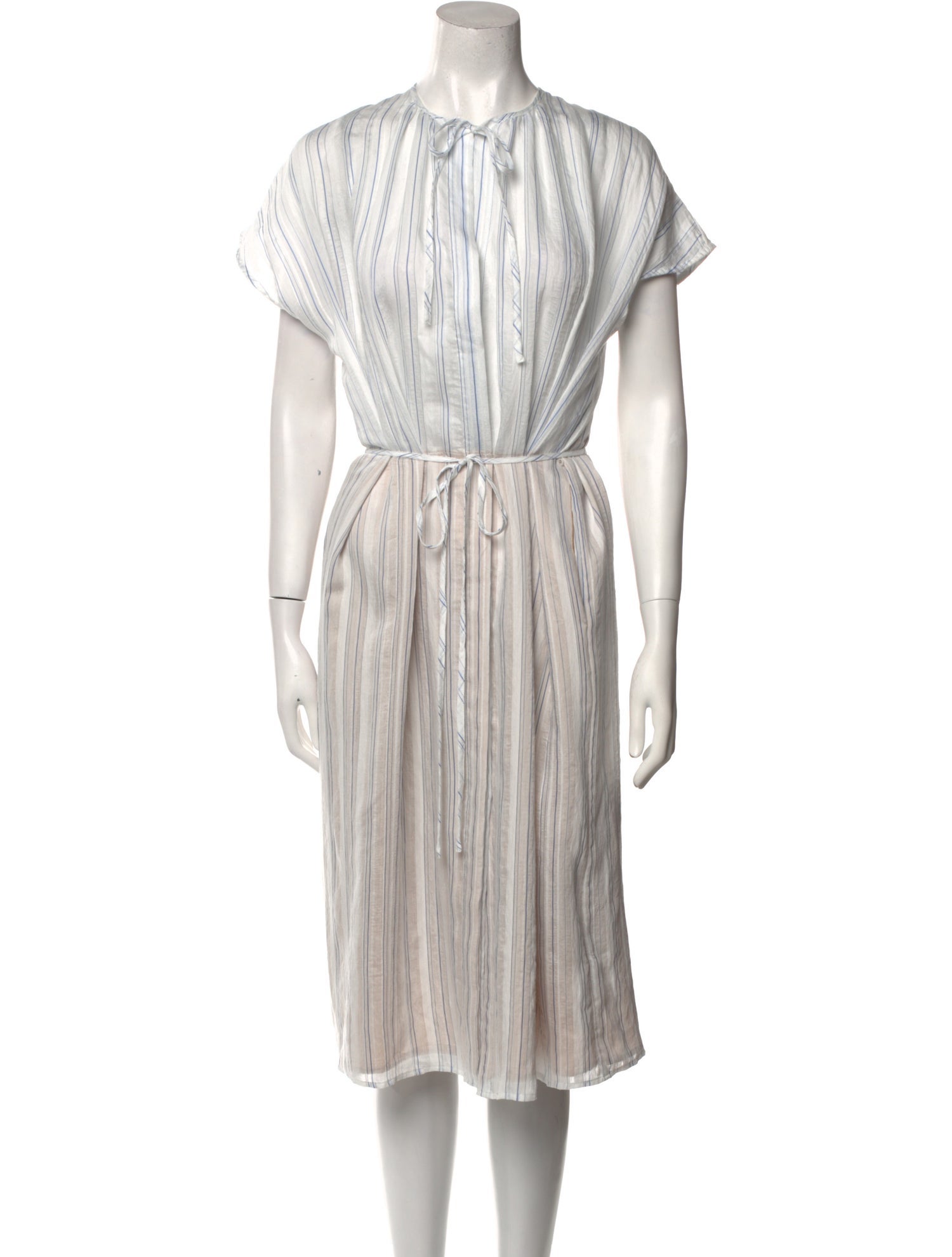 Vince Striped Midi Length Dress