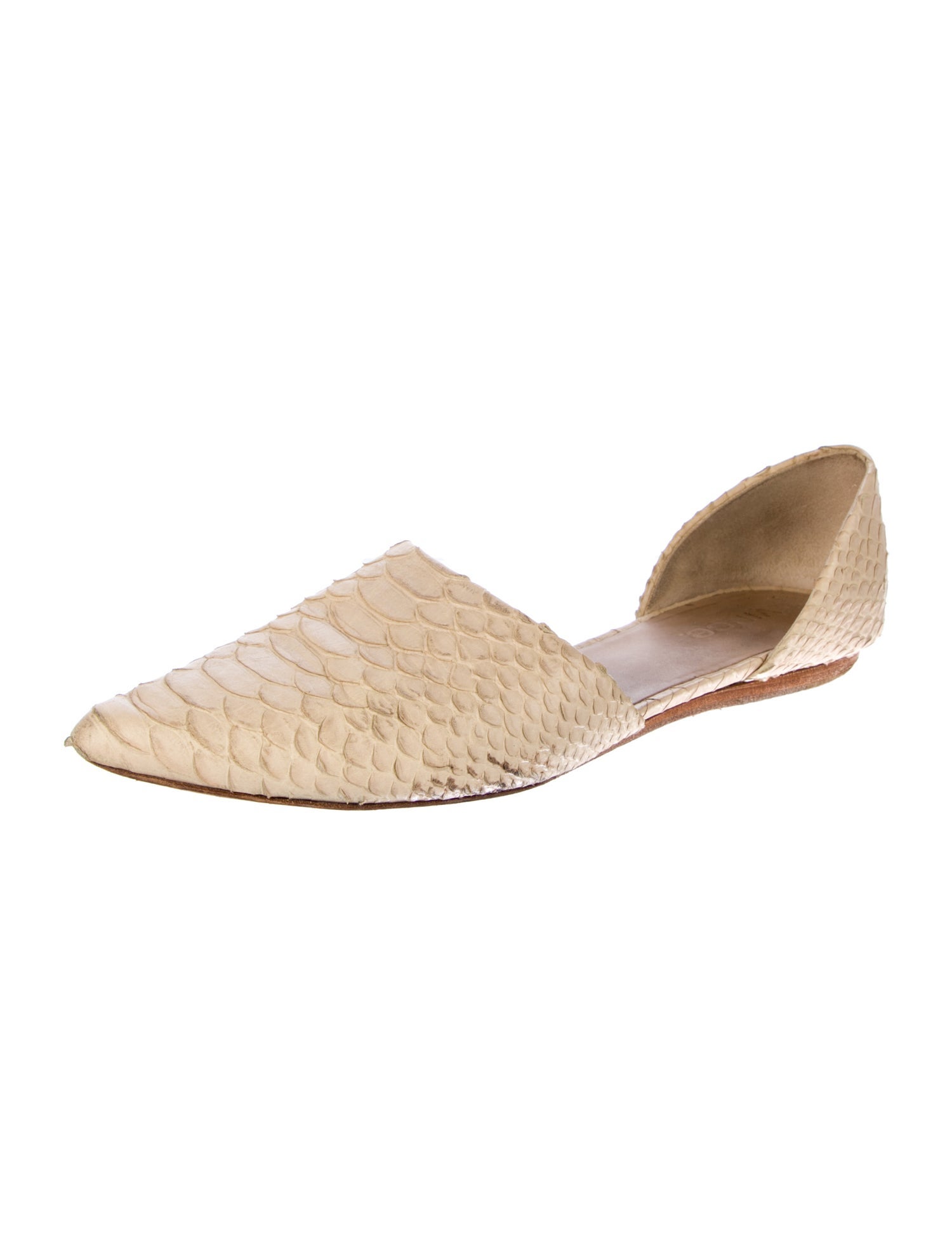 Vince Snakeskin D'Orsay Flats
