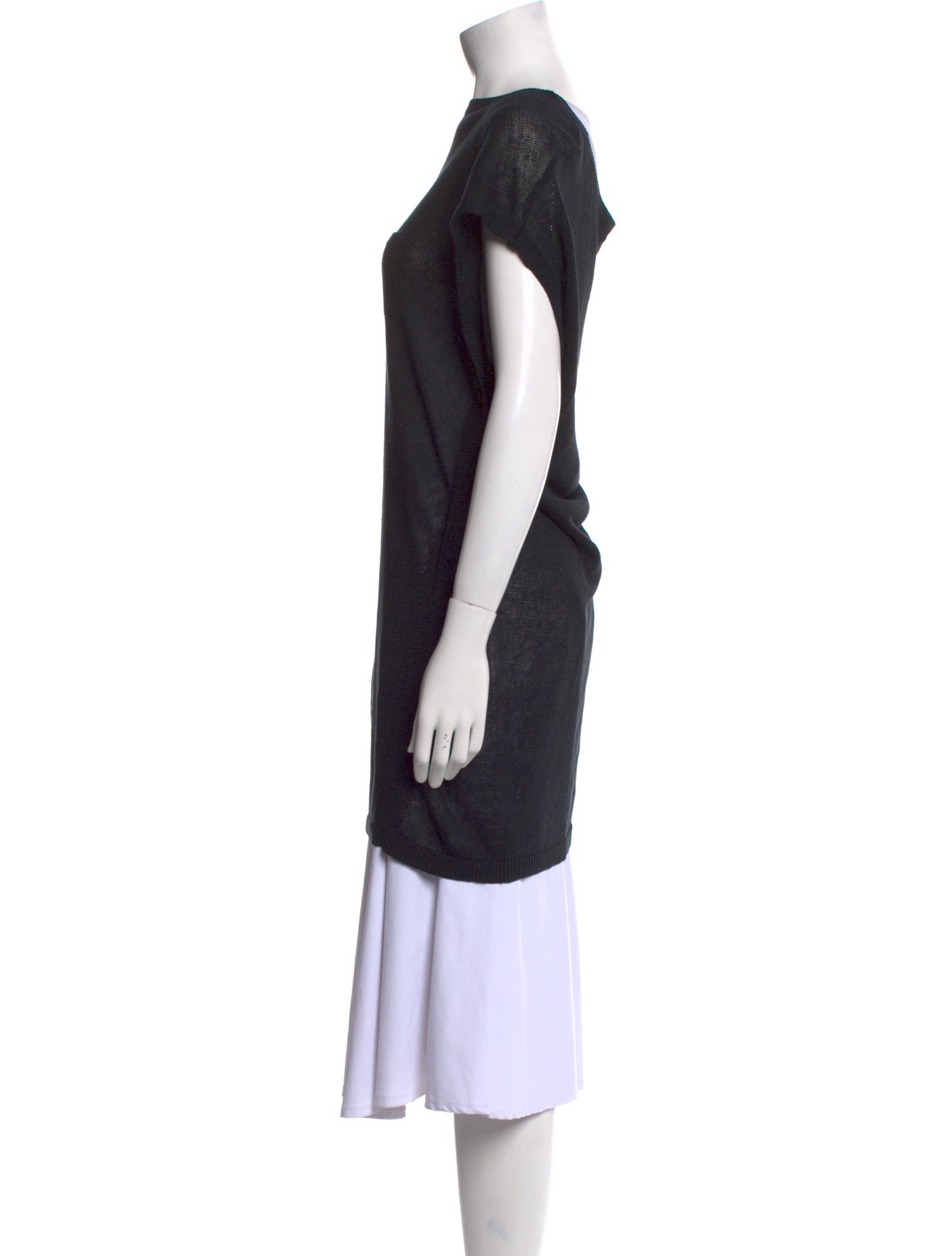 Vince Bateau Neckline Short Sleeve Tunic