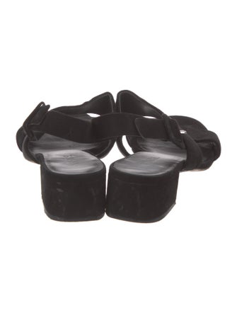 Vince Suede Floral Print Slingback Sandals