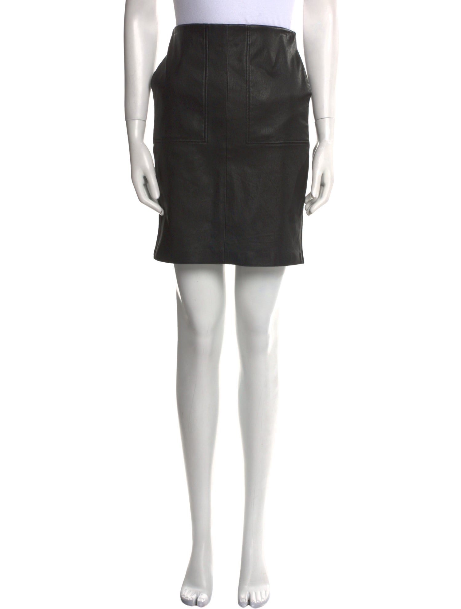 Vince Leather Mini Skirt