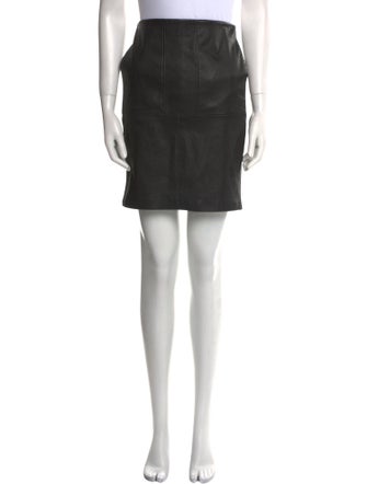Vince Leather Mini Skirt