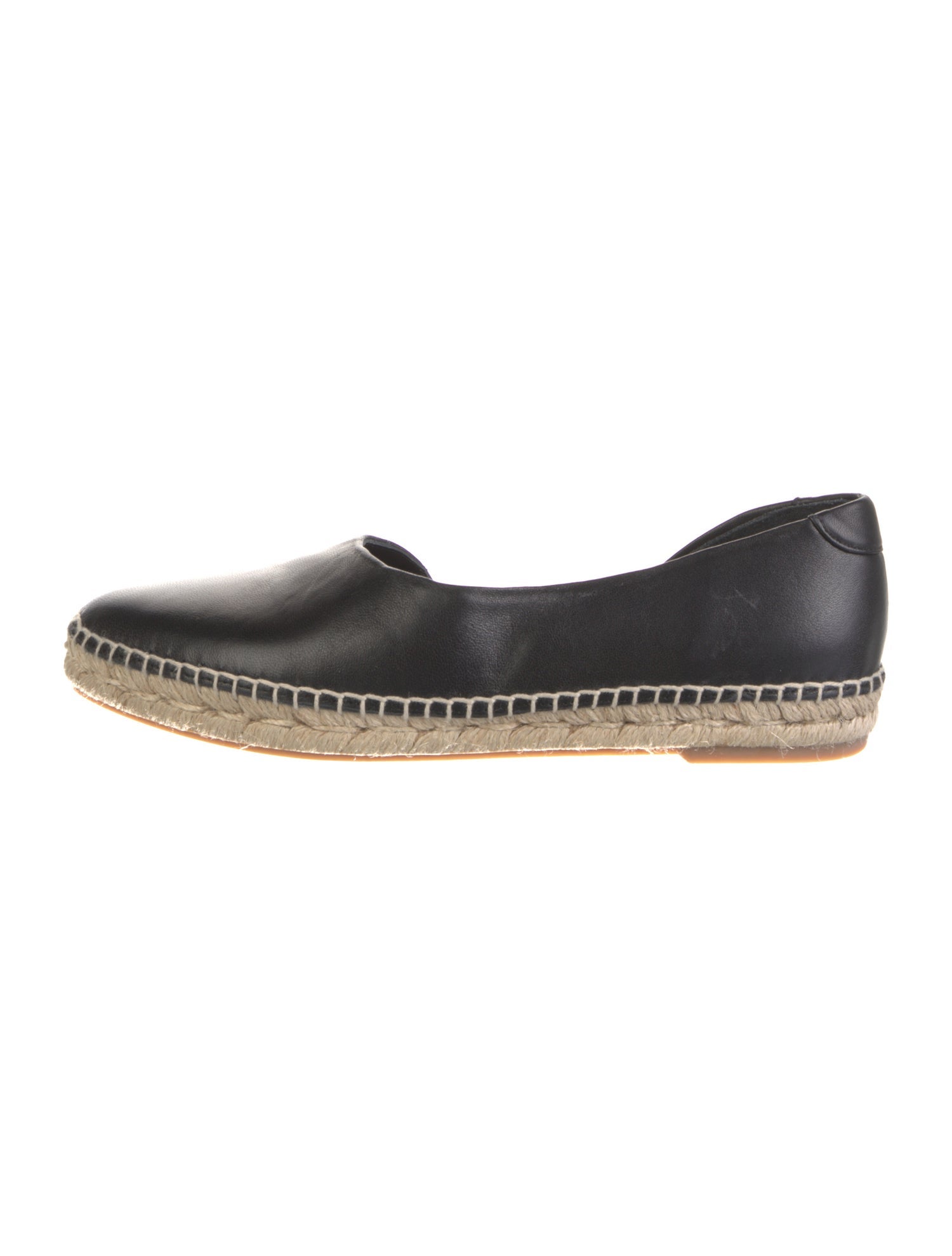 Vince Leather Whipstitch Trim Espadrilles