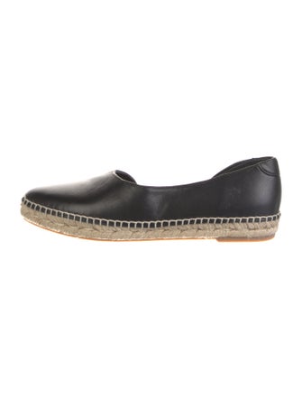 Vince Leather Whipstitch Trim Espadrilles