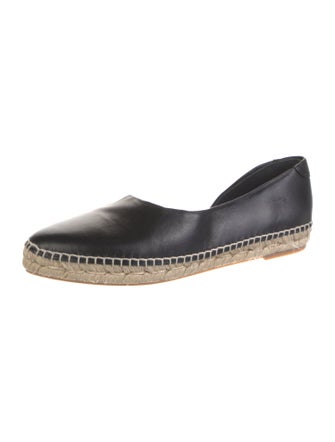 Vince Leather Whipstitch Trim Espadrilles