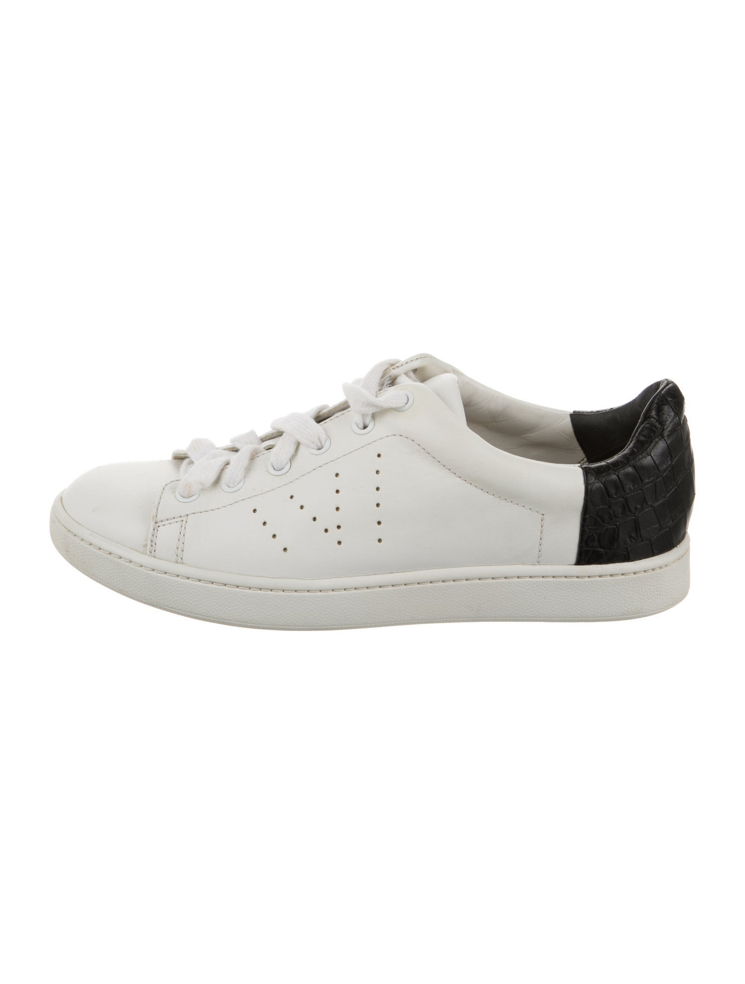 Vince Leather Colorblock Pattern Sneakers