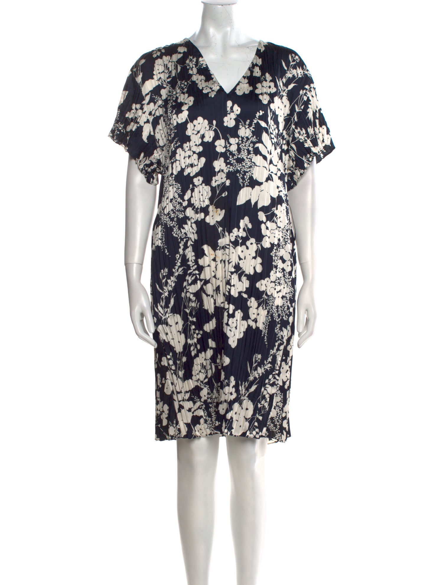 Vince Floral Print Knee-Length Dress