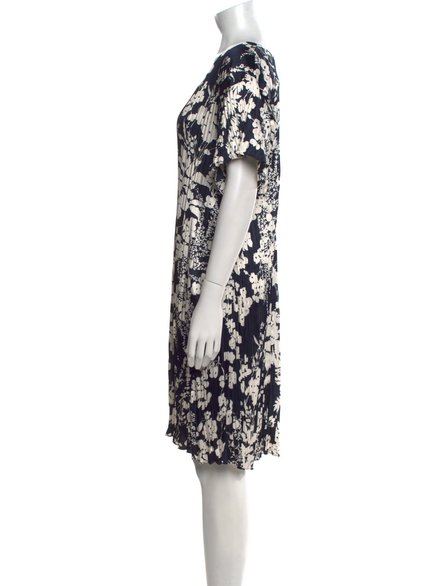 Vince Floral Print Knee-Length Dress