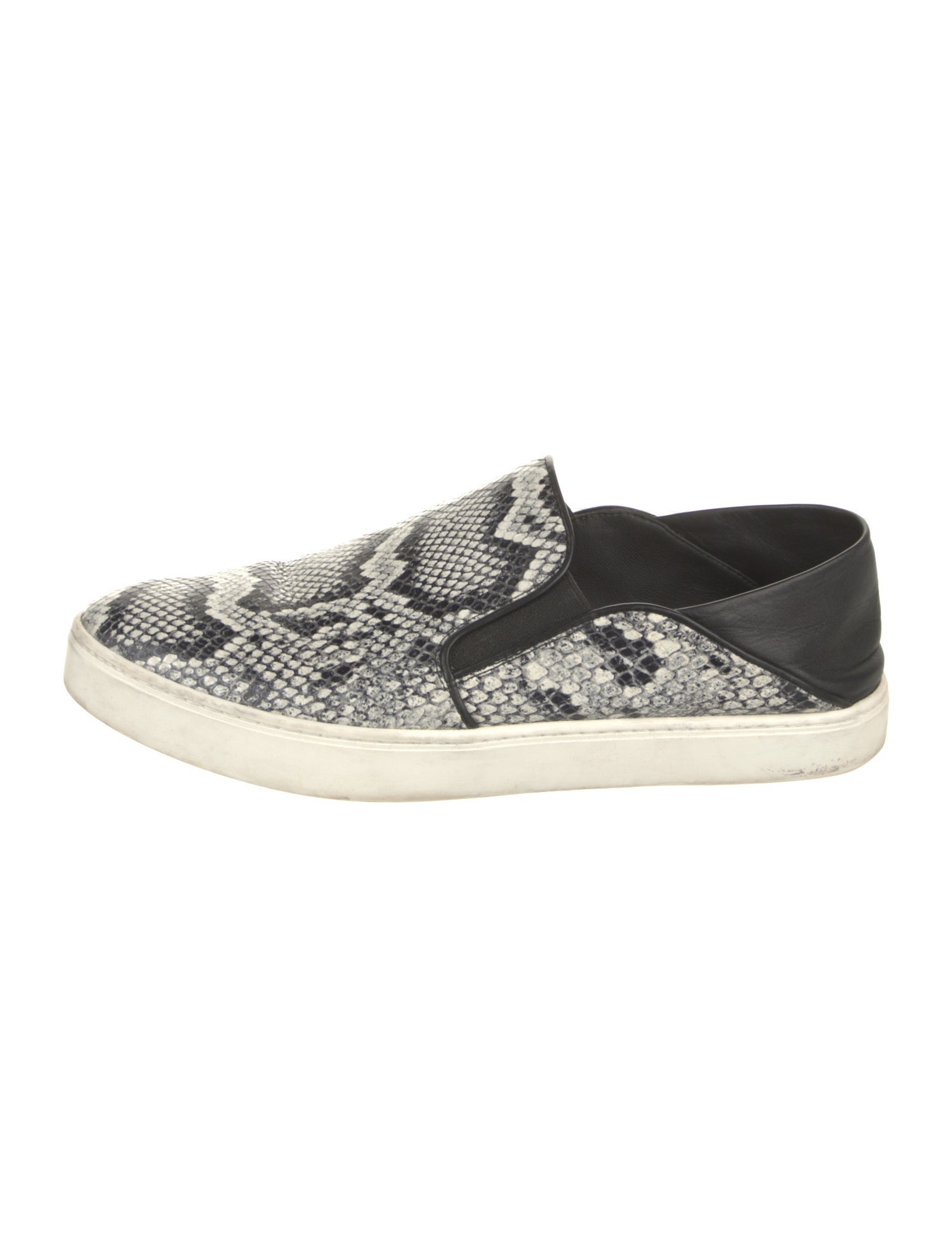 Vince Leather Animal Print Sneakers