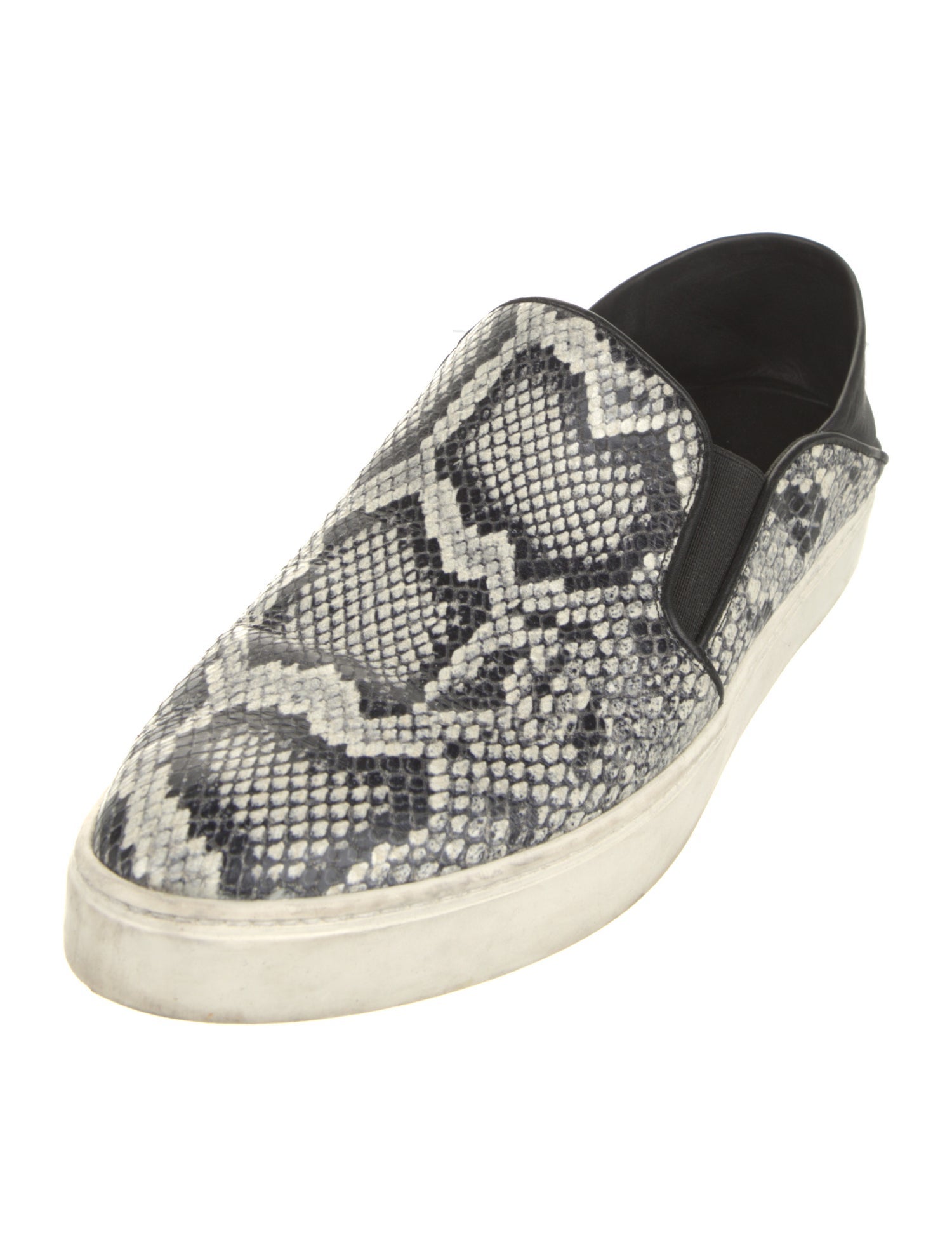 Vince Leather Animal Print Sneakers