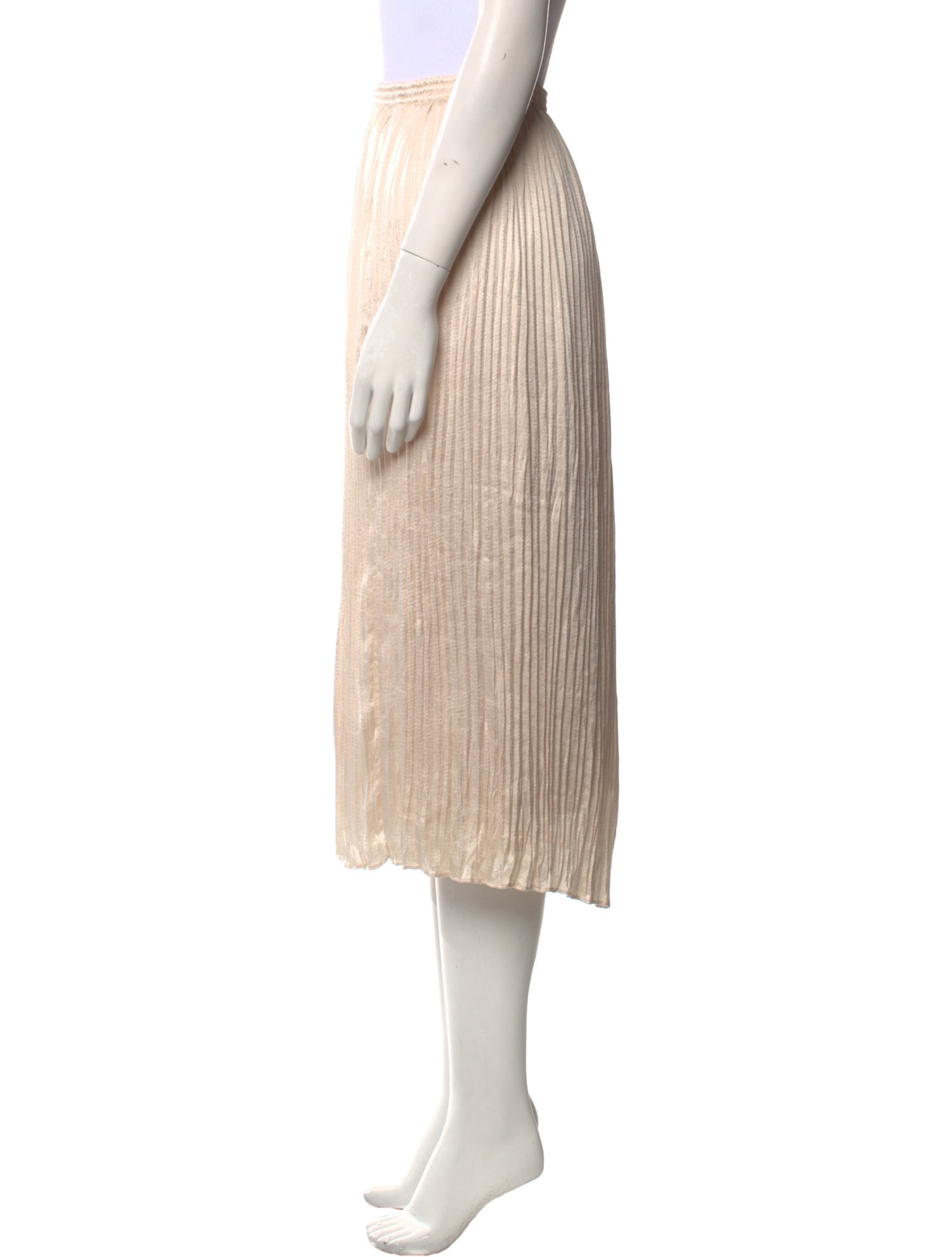 Vince Pleated Accents Midi Length Skirt