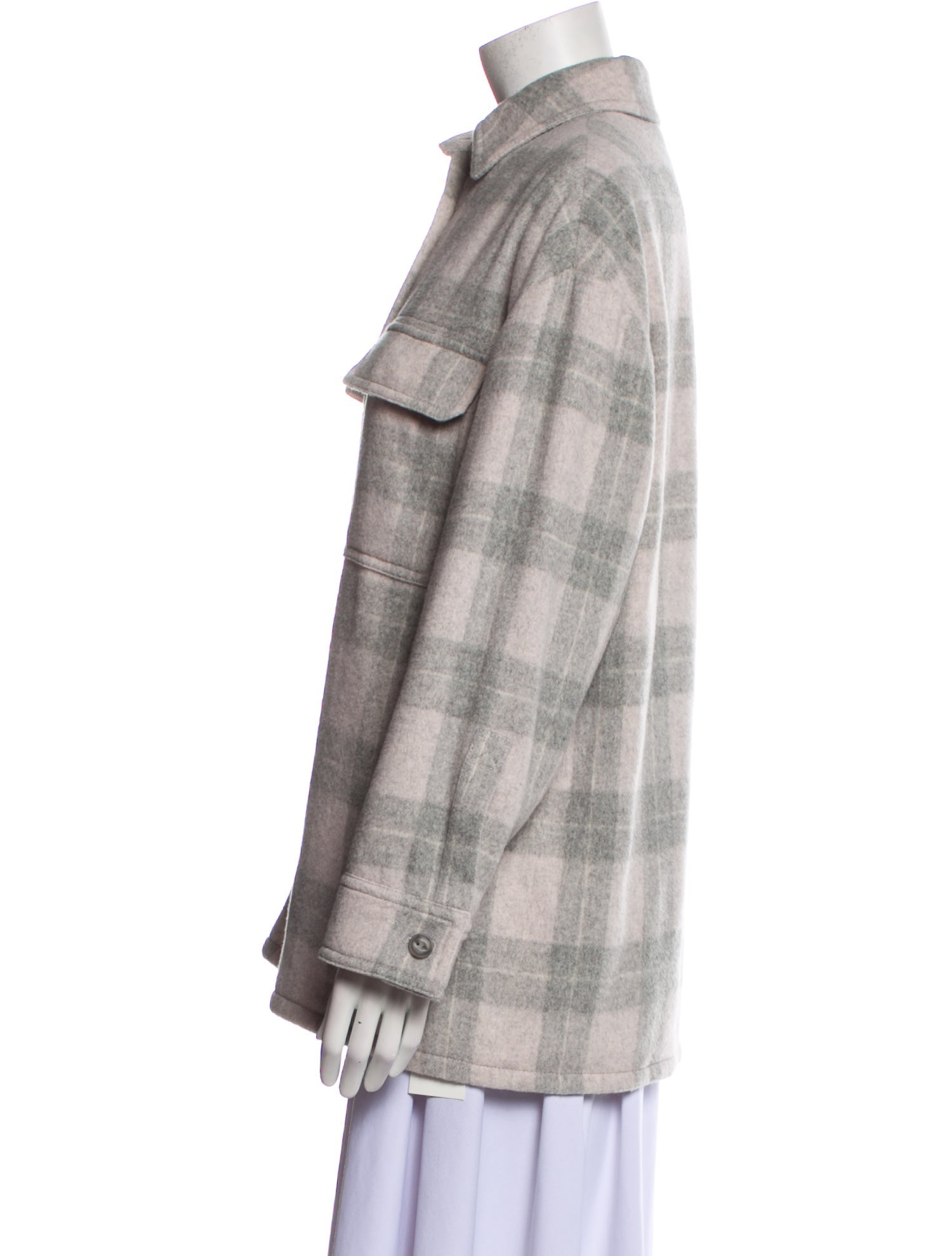 Vince Plaid Print Jacket