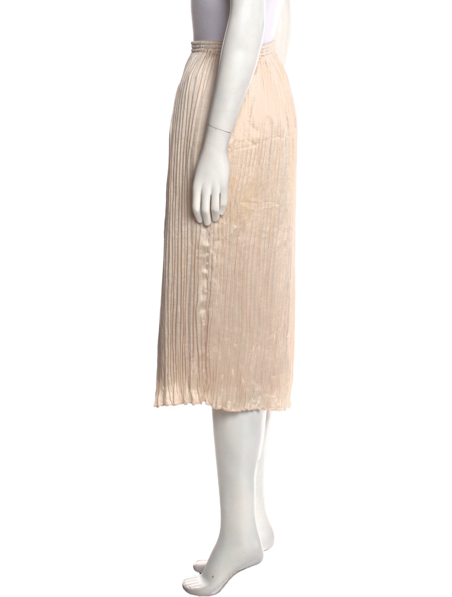Vince Pleated Accents Midi Length Skirt