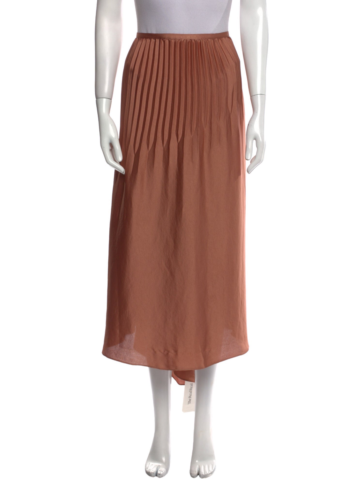 Vince Pleated Accents Midi Length Skirt