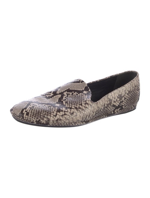 Vince Leather Animal Print Loafers