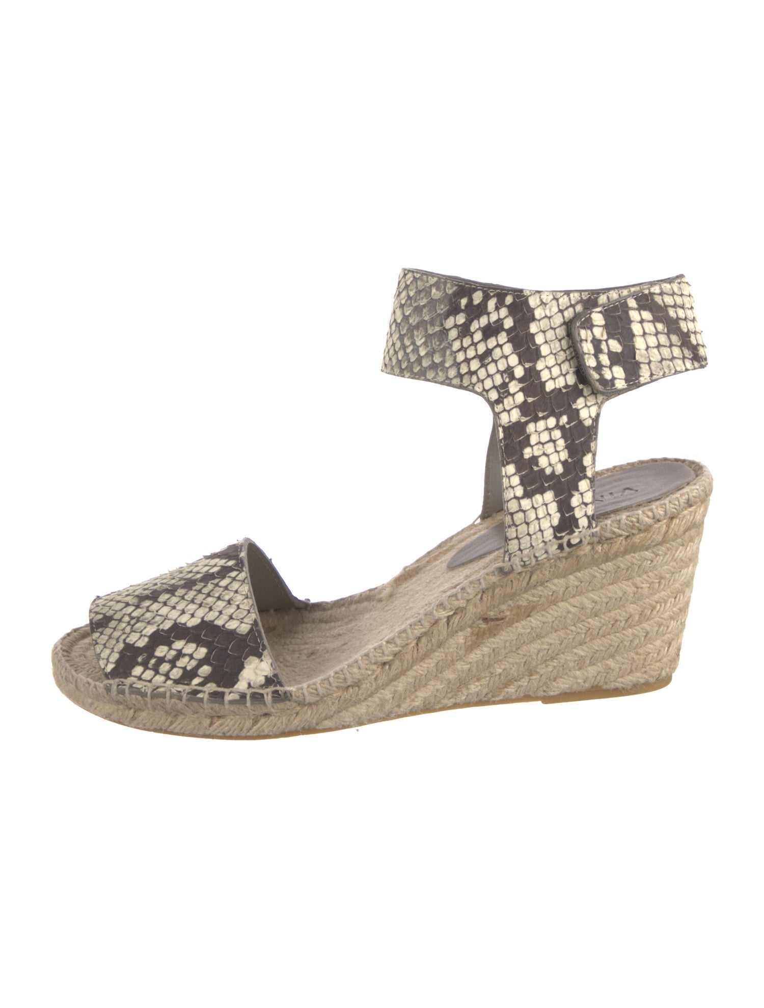 Vince Leather Animal Print Espadrilles