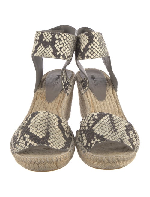 Vince Leather Animal Print Espadrilles