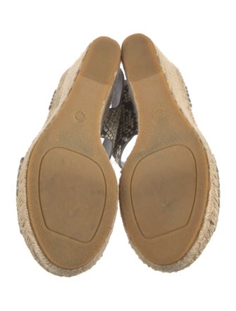 Vince Leather Animal Print Espadrilles