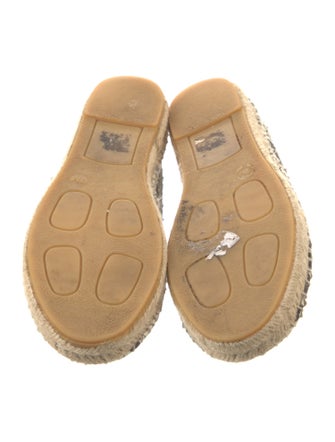 Vince Leather Animal Print Espadrilles