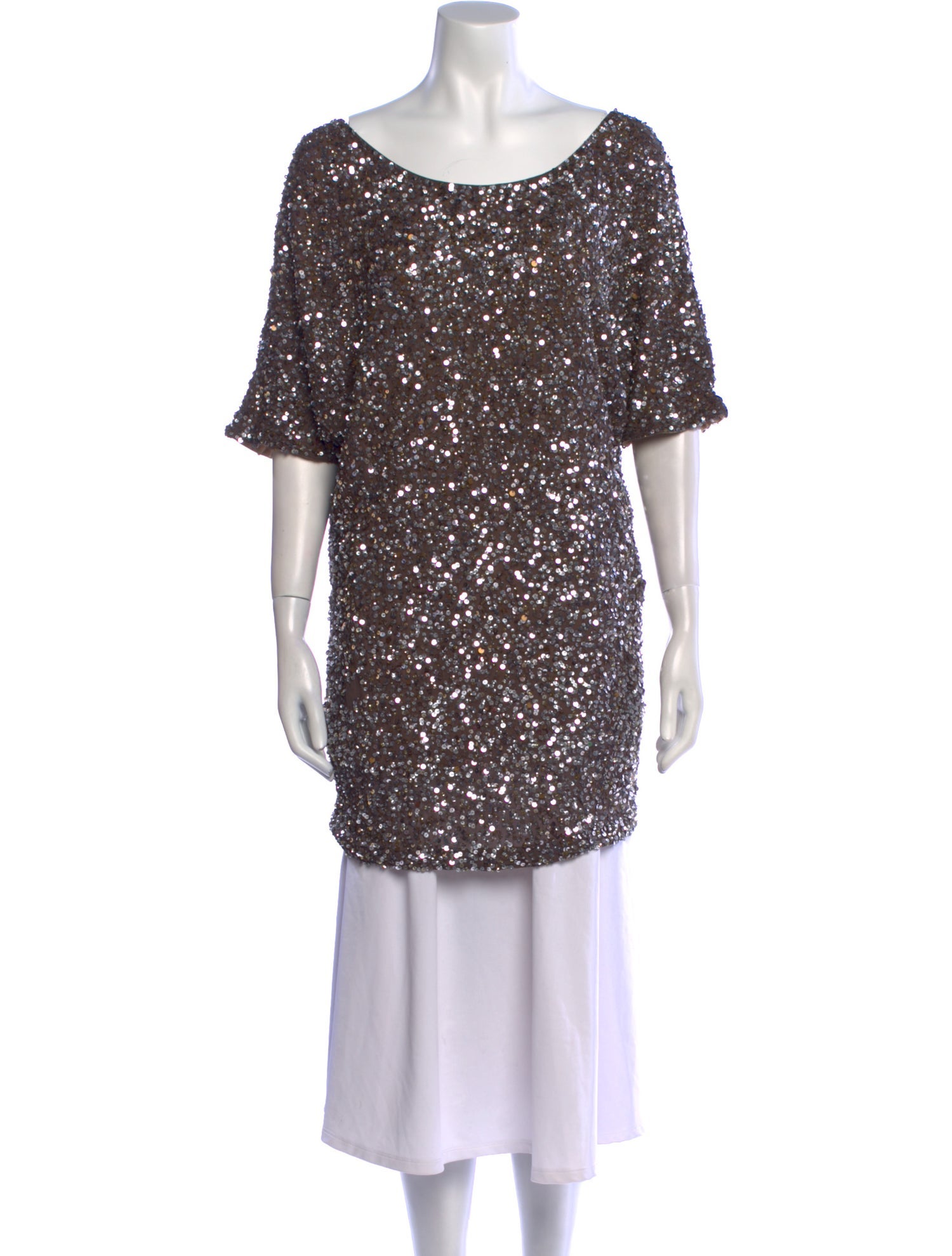 Vince Sequin Scoop Neck Tunic