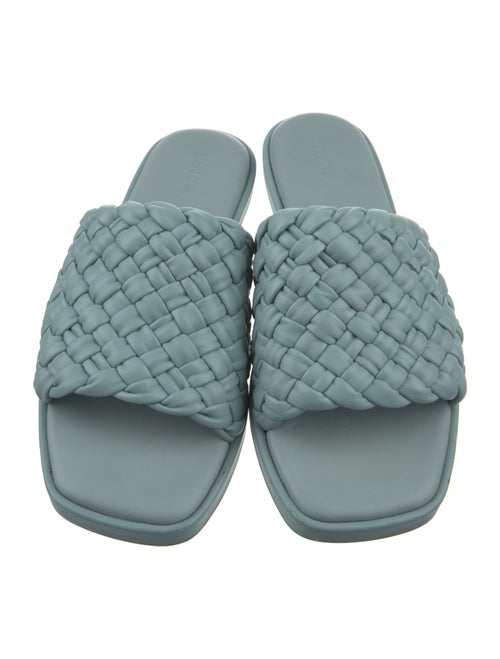 Vince Leather Braided Accents Slides