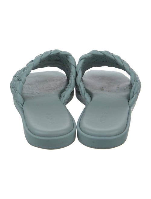 Vince Leather Braided Accents Slides