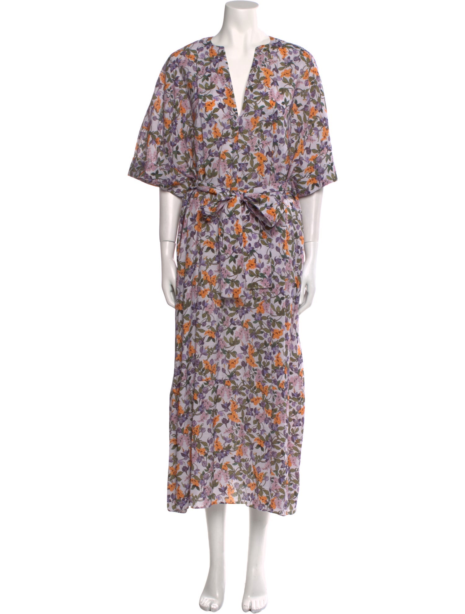 Vince Floral Print Long Dress