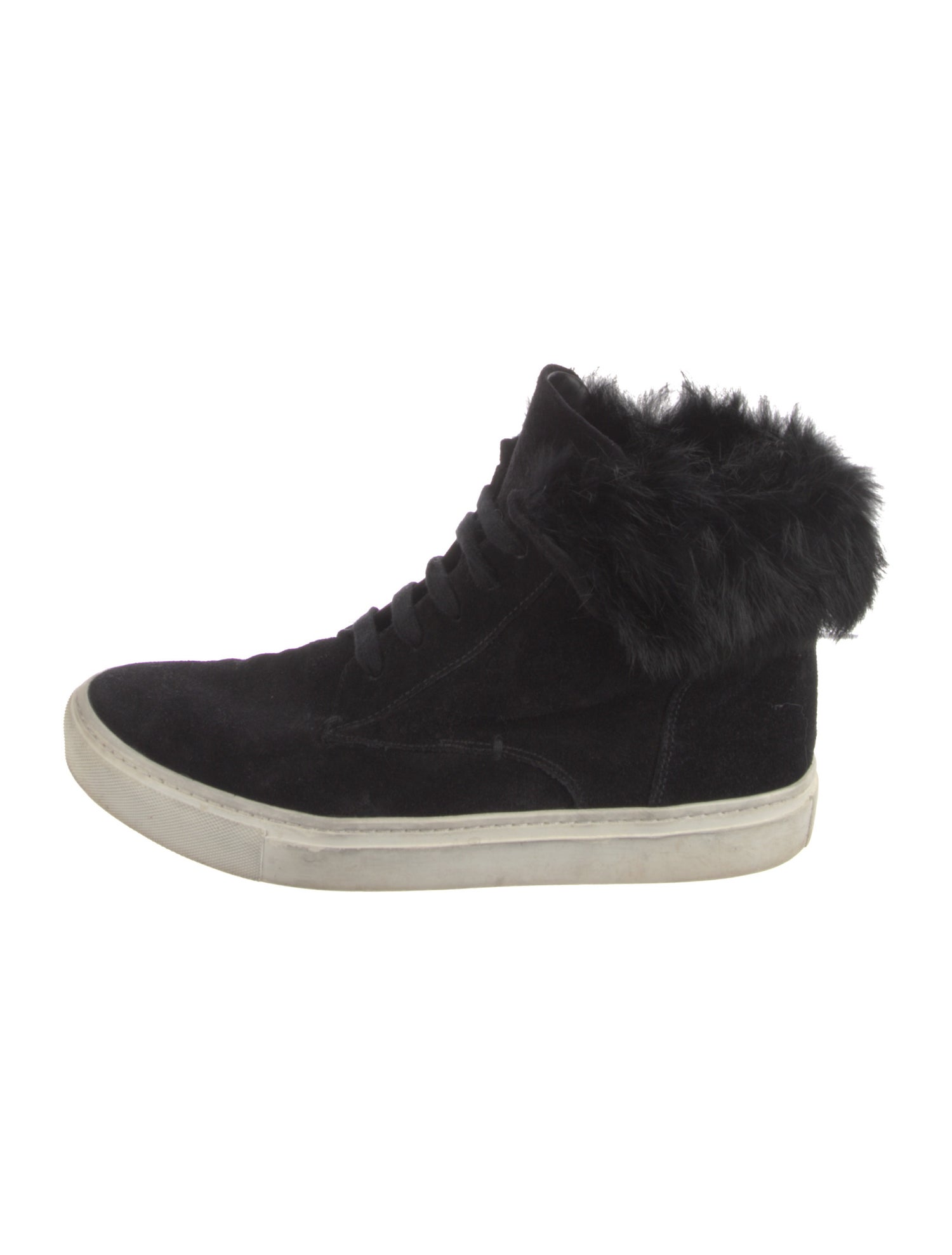 Vince Suede Fur Trim Sneakers