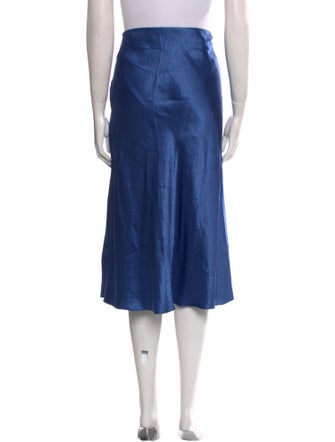 Vince Pleated Accents Midi Length Skirt