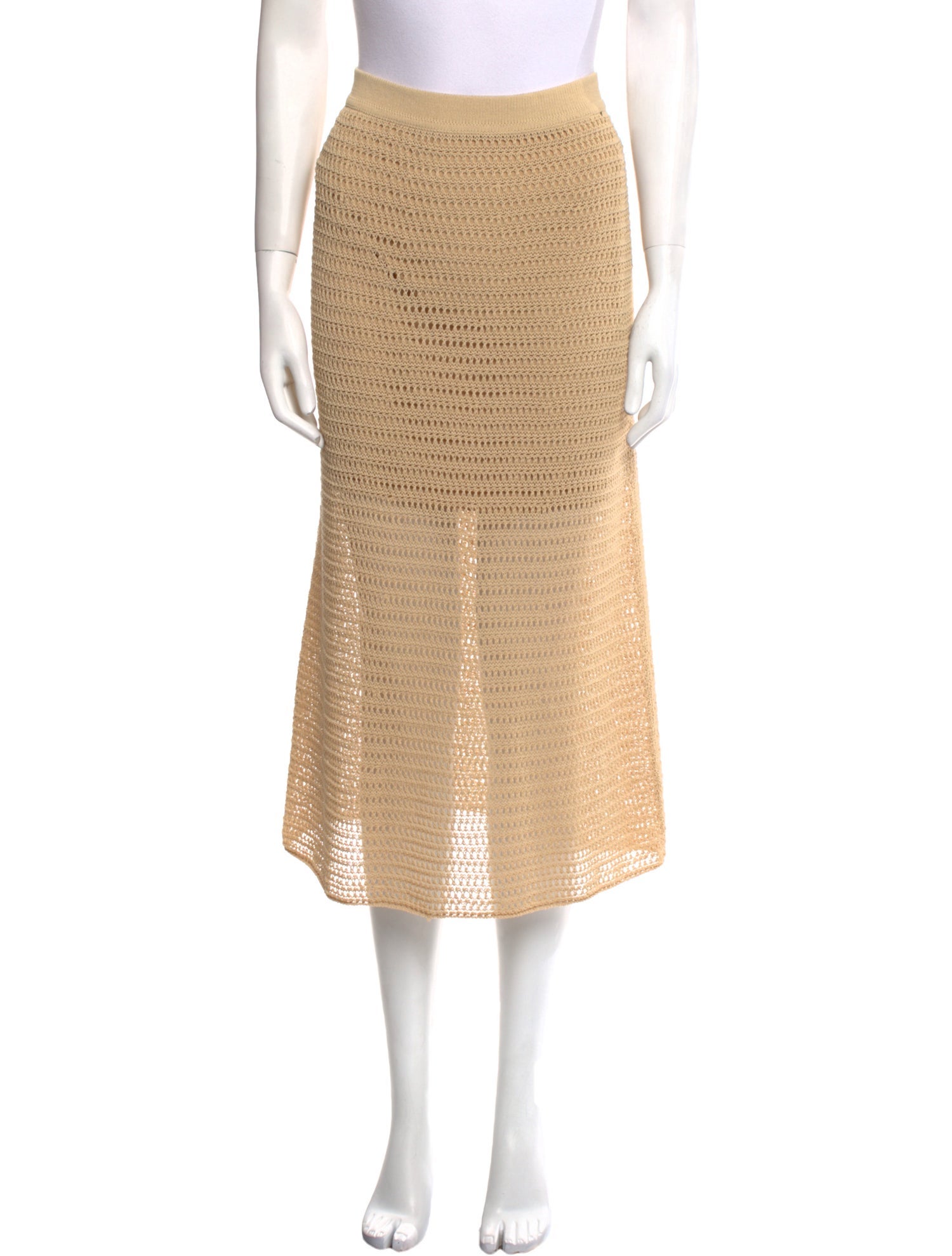 Vince Crochet Trim Midi Length Skirt