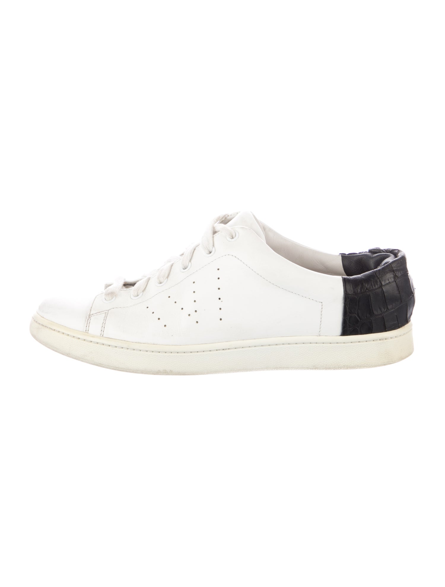 Vince Leather Colorblock Pattern Sneakers