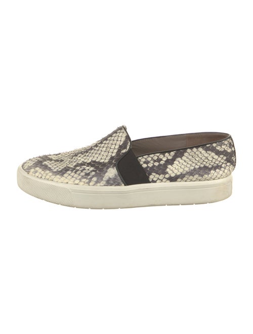 Vince Embossed Leather Animal Print Sneakers