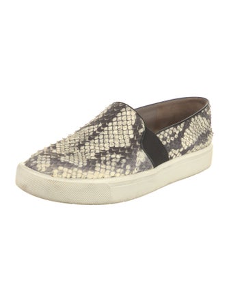 Vince Embossed Leather Animal Print Sneakers