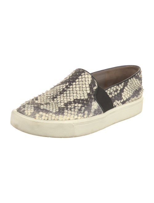 Vince Embossed Leather Animal Print Sneakers