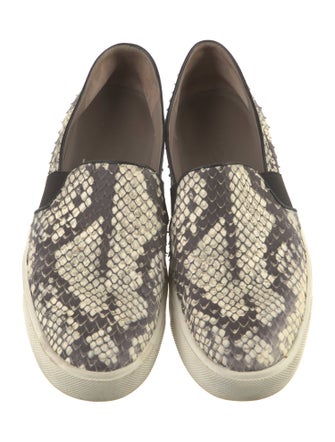 Vince Embossed Leather Animal Print Sneakers