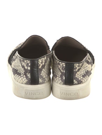 Vince Embossed Leather Animal Print Sneakers