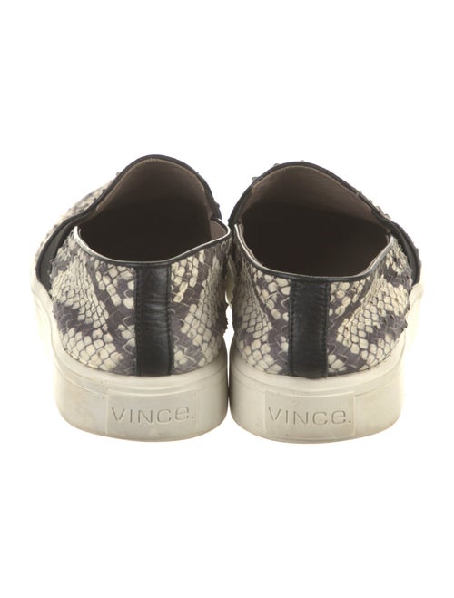 Vince Embossed Leather Animal Print Sneakers