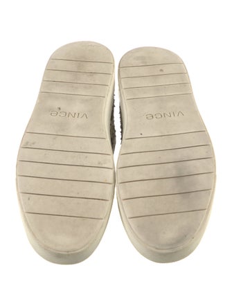 Vince Embossed Leather Animal Print Sneakers