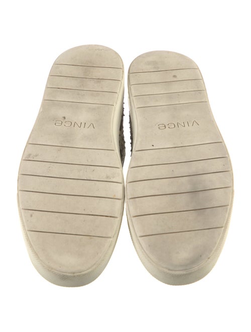 Vince Embossed Leather Animal Print Sneakers