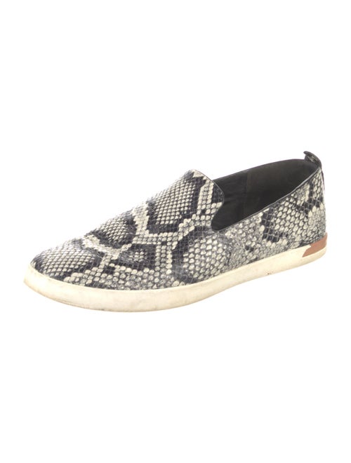 Vince Leather Animal Print Loafers