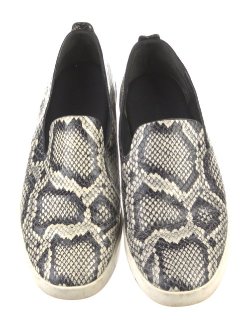 Vince Leather Animal Print Loafers
